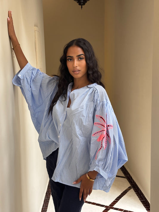 Blue Palm Shirt