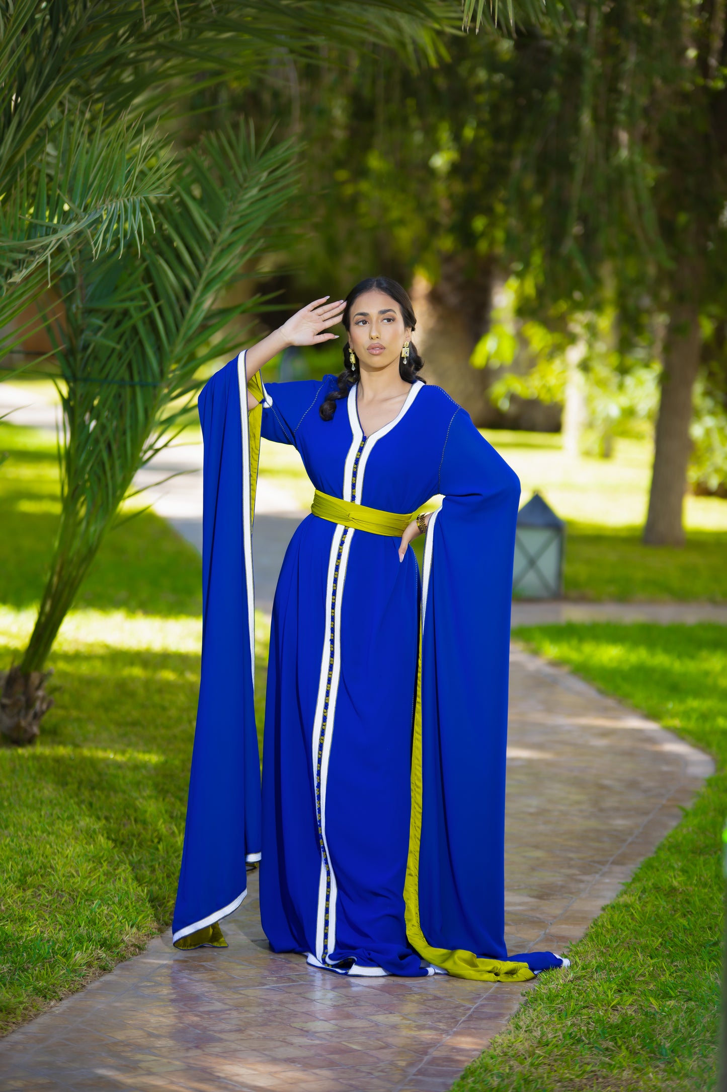 Caftan Royal Bleu & Vert – SERENA