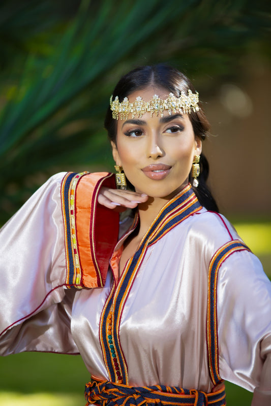 Caftan Royal en Satin de Soie - Édition Exclusive AMELJAL
